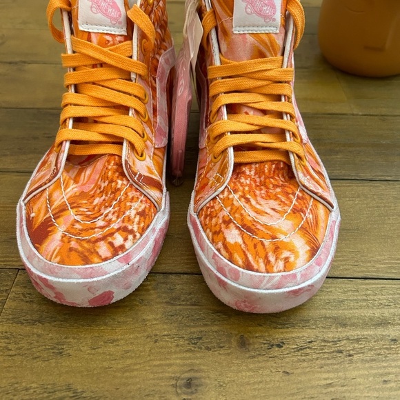 Vans Orange and Pink Marbled Collina Strada High-Top Sneakers Limited Edition - Picture 2 of 8